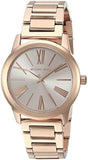 Michael Kors Hartman Rose Gold Dial Rose Gold Steel Strap Watch For Women - MK3491