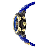 Versace Icon Active Chronograph Black Dial Blue Rubber Strap Watch For Men  VEZ700521