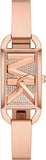 Michael Kors Empire Pavé Analog Rose Gold Dial Rose Gold Steel Strap Watch for Women - MK4858