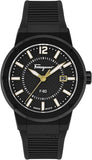 Salvatore Ferragamo F-80 Quartz Black Dial Black Rubber Strap Watch for Men - SFHY01622