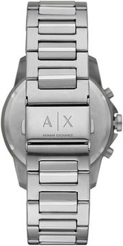 Armani Exchange Outerbanks Chronograph Silver Dial Silver Steel Strap Watch For Men - AX7141