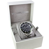 Michael Kors Everest Chronograph Black Dial Silver Steel Strap Watch For Men - MK8976