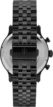 Maserati Epoca Chronograph Limited Edition Black Dial Black Steel Strap Watch For Men - R8873618020