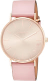 Coach Perry Rose Gold Dial Pink Leather Strap Watch for Women - 14503332-C