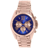 Michael Kors Bradshaw Quartz Blue Dial Rose Gold Steel Strap Watch For Women - MK5951