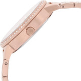 Michael Kors Melissa Three Hand Rose Gold Dial Rose Gold Steel Strap Watch For Women - MK4369