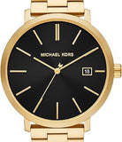 Michael Kors Blake Quartz Black Dial Gold Steel Strap Watch for Men - MK9136