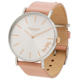 Coach Perry White Dial Pink Leather Strap Watch for Women - 14503128