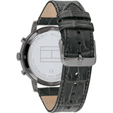 Tommy Hilfiger Evan Black Dial Black Leather Strap Watch for Men - 1710395