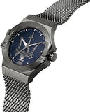 Maserati Potenza Quartz Blue Dial Grey Mesh Bracelet Watch For Men - R8853108005