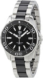 Jam Tangan Pria Tag Heuer Aquaracer Quartz Black Dial Two Tone Steel Strap - WAY131A.BA0913