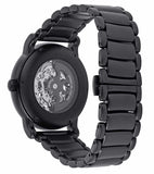 Emporio Armani Meccanico Skeleton Black Dial Black Steel Strap Watch For Men - AR60045