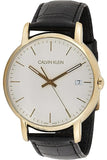 Calvin Klein City Silver Dial Black Leather Strap Watch for Men - K2G21520