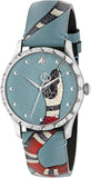 Gucci G Timeless Quartz Blue Dial Blue Leather Strap Watch For Men - YA1264080