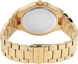 Michael Kors Lennox Three Hand Crystals White Dial Gold Steel Strap Watch For Women - MK6991