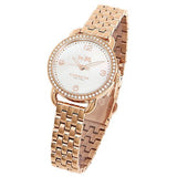 Coach Delancey White Dial Rose Gold Steel Strap Watch for Women - 14502479