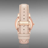 Burberry The City Diamonds Gold Dial Beige Leather Strap Watch for Women - BU9131