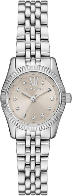 Michael Kors Lexington Three-Hand Silver Dial Silver Steel Strap Watch for Women - MK4843