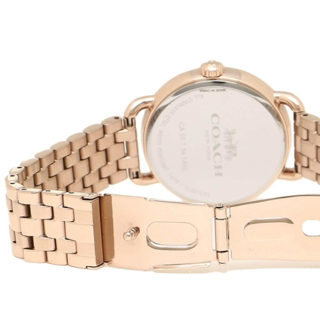 Coach Delancey White Dial Rose Gold Steel Strap Watch for Women - 14502811