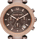 Michael Kors Parker Analog Quartz Brown Dial Brown Steel Strap Watch For Women - MK6378