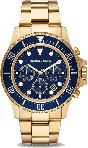 Michael Kors Everest Chronograph Blue Dial Two Tone Steel Strap Watch For Men - MK8978