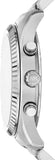 Michael Kors Lexington Chronograph Green Dial Silver Steel Strap Watch for Women - MK9152