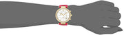 Michael Kors Parker Chronograph White Dial Pink Leather Strap Watch for Women - MK2297