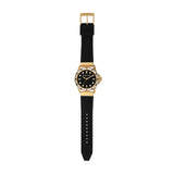 Michael Kors Everest Three-Hand Crystals Black Dial Black Rubber Strap Watch for Women - MK7440