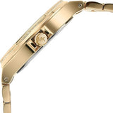 Michael Kors Lennox Three Hand Crystals White Dial Gold Steel Strap Watch For Women - MK6991