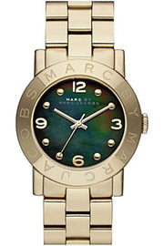 Marc Jacobs Amy Green Dial Gold Steel Strap Watch for Women - MBM8609