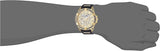 Guess King Quartz Crystals Gold Dial Black Silicone Strap Watch For Men - GW0537G2