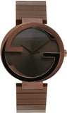 Gucci Interlocking XL Brown Dial Brown Steel Strap Watch For Men - YA133211