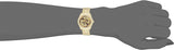 Guess G Twist Diamonds Gold Dial Gold Steel Strap Watch For Women - W1201L2