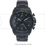 Fossil Bronson Chronograph Black Dial Black Steel Strap Watch for Men - FS5853