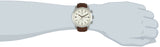 Fossil Townsman Chronograph White Dial Brown Leather Strap Watch for Men - FS5350