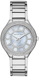 Michael Kors Kerry Mother of Pearl Dial Silver Stainless Steel Strap Watch for Women - MK3395