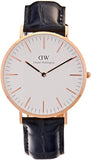 Daniel Wellington Classic Reading White Dial Black Leather Strap Watch For Men - DW00100014