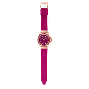 Michael Kors Everest Pave Crystals Pink Dial Pink Rubber Strap Watch for Women - MK7441