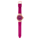 Michael Kors Everest Pave Crystals Pink Dial Pink Rubber Strap Watch for Women - MK7441