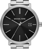 Michael Kors Blake Quartz Black Dial Silver Steel Strap Watch for Men - MK9133