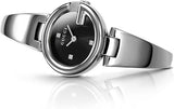 Gucci Guccissima Black Dial Silver Steel Strap Watch For Women - YA134301