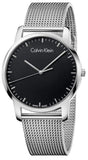 Calvin Klein City Chronograph Black Dial Silver Mesh Bracelet Watch for Men - K2G2G121