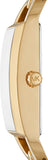 Michael Kors Empire Three Hand Gold Dial Gold Steel Strap Watch For Women - MK7406