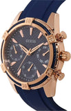 Guess Analog Quartz Blue Dial Blue Rubber Strap Watch For Women - W0562L3