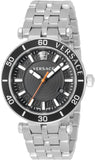 Versace Greca Sport Quartz Black Dial Silver Steel Strap Watch For Men - VEZ300321