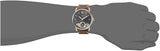 Fossil The Commuter Twist Black Dial Brown Leather Strap Watch for Men -  ME1165