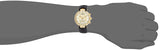 Michael Kors Sawyer Champagne Dial Black Leather Strap Watch for Women - MK2433