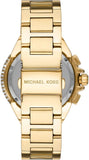 Michael Kors Camille Chronograph White Dial Gold Steel Strap Watch For Women - MK6994