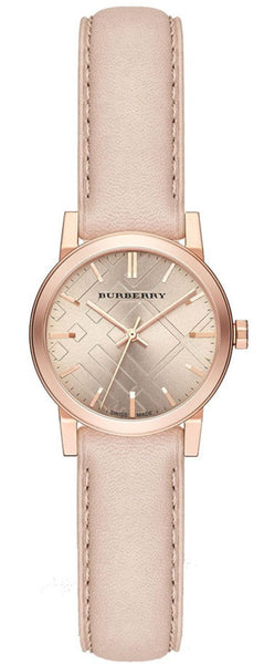 Burberry The City Gold Dial Beige Leather Strap Watch for  display picture 2