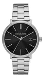 Michael Kors Blake Quartz Black Dial Silver Steel Strap Watch for Men - MK9133